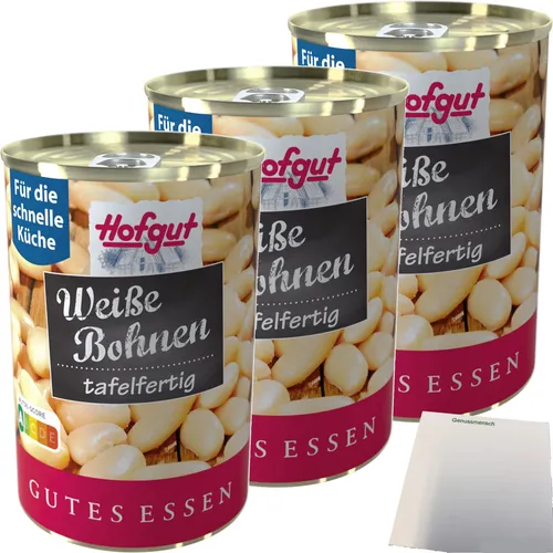 Hofgut Weiße Bohnen 3er Pack 3x425ml Dose usy Block