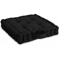 Beautissu Mila Stuhlkissen 50x50x10cm Schwarz