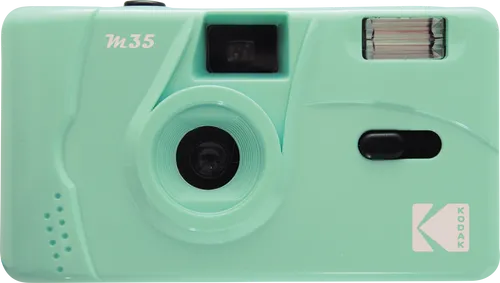 KODAK M35 35 mm Wiederverwendbare Filmkamera, mintgrün - Ikonisches Retro-Design mit integriertem Blitz für kreative Lomo-Fotografie