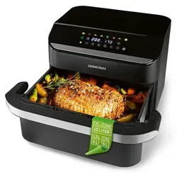 GOURMETmaxx Vario Heißluftfritteuse 10L mit Divider, 2400W