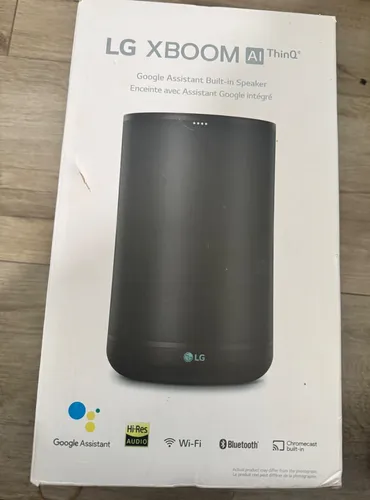 Produktbild LG WK7 ThinQ Lautsprecher, 30W, Bluetooth, Google Assistant, Zylinder, Schwarz