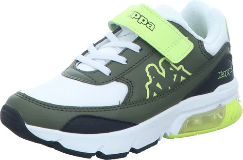 KAPPA Kinder-Slipper-Kletter-Sneaker Grün - Sneaker für Kinder in EU Größe 27, mit elastischer Schnürung und Klettverschluss für sicheren Halt, ideal für Sport und Freizeit.