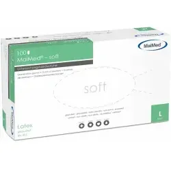 MaiMed® soft Einmalhandschuhe, Latex 74030 , 1 Box = 100 Stück, Größe L