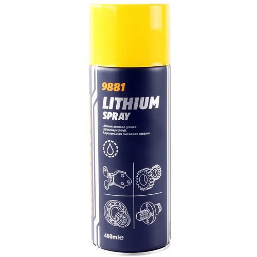 MANNOL LITHIUM SPRAY 400 ml SPRÜHFETT FETTSPRAY SCHMIERFETT LITHIUMSPRAY FETT
