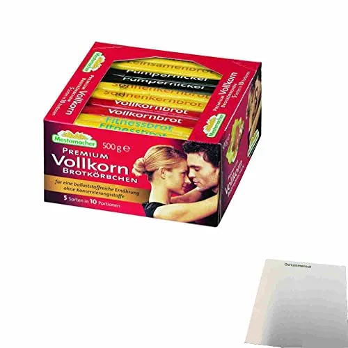 usy Bundle für Mestemacher Premium Vollkorn Brotkörbchen (500g Packung) + usy Block