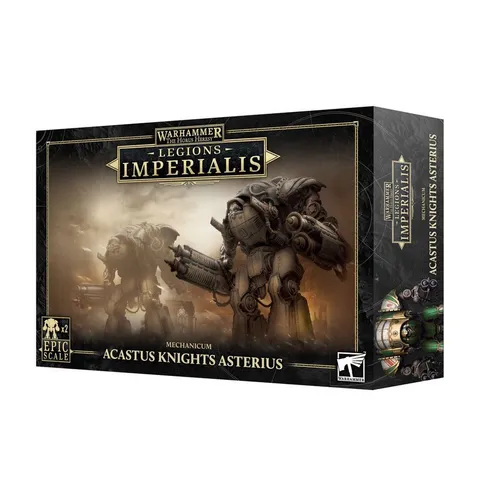 Warhammer The Horus Heresy - Mechanicum Acastus Knights Asterius - Figur-Modellbausätze mit 2 Acastus Knights Asterius, anpassbar mit starken Waffen. Perfekt für Sammler und Spieler von Adeptus Titanicus.