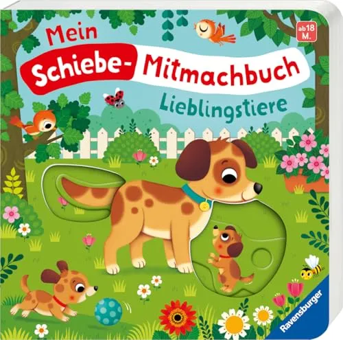 Lieblingstiere: Spielbuch mit Schiebe-Elementen - Naturwissenschaften & Technik – Interaktives Spielbuch für Kleinkinder ab 18 Monaten, fördert die motorischen Fähigkeiten und das Entdecken der Tierwelt.