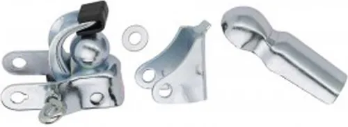 Anhängerkupplung für Rahmenmontage inkl. Stützbock, silber