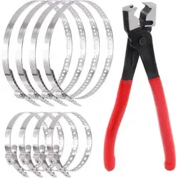Schlauchklemmenzangen-Set 9-teilig aus Edelstahl für Pkw