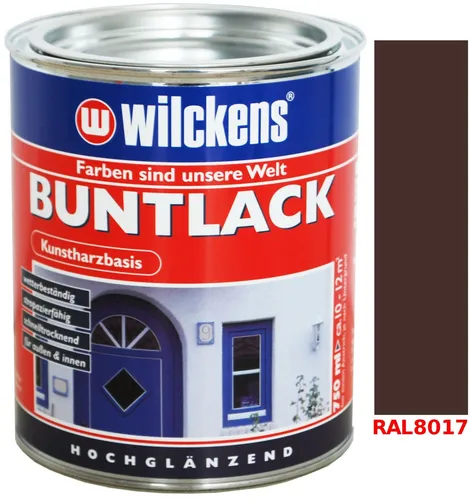 Buntlack Kunstharzfarbe Kunstharzbasis 750ml Hochglanz Schokoladenbraun RAL8017