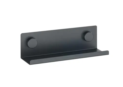 WENKO Gewürzregal Mod. Jet S Wandregal Metall 25 x 7,5 x 7,5 cm Bohren oder Static-Loc Plus Adapter Schwarz Befestigungsmaterial enthalten