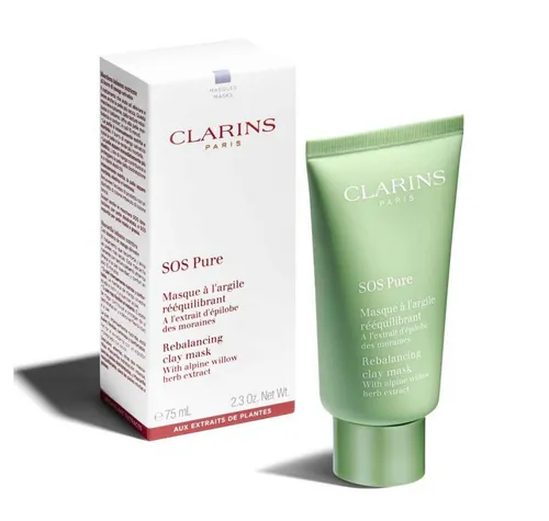 Clarins SOS Pure Rebalancing Clay Mask 75 ml - Sonstige Gesichtspflegeartikel, klärende Tonmasken für einen reinen und ausgeglichenen Teint