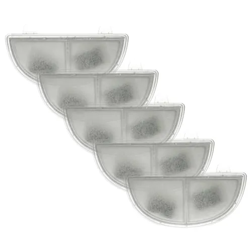 vhbw 5X Filter kompatibel mit HomeRunPet CF2, WF20 Trinkbrunnen für Katzen, Hunde - Filterelement mit Rahmen
