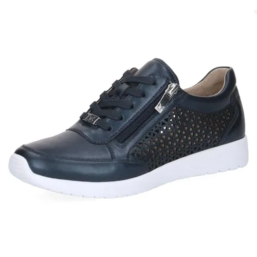 CAPRICE Damen 9-23550-42 Sneaker, Navy Perlato, 39 EU - Stylische Sneaker mit AIRMOTION-Technologie für ultimativen Komfort und Flexibilität. Der praktische Reißverschluss ermöglicht einfachen Zugang. Ideal für den modernen Alltag mit nur 3 cm Absatzhöhe.