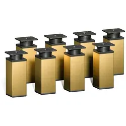 8er Set sossai® moderne Möbelfüße in Gold in gold von Sossai