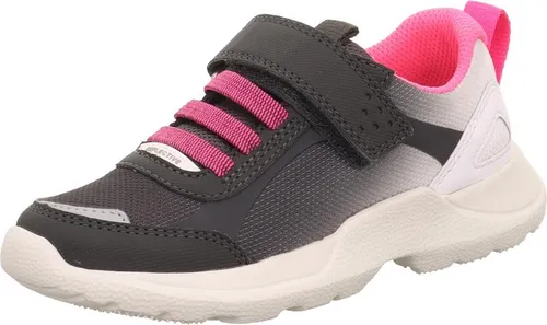 Superfit Mädchen Rush Sneaker, Grau Pink 2010, 40 EU Weit - Sneaker für Mädchen im lässigen Streetstyle-Look, extrem leicht mit profilierter Sohle für besten Grip und reflektierenden Elementen für optimale Sichtbarkeit.