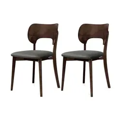 KONSIMO Holzstuhl 2er-Set   , grau , Maße (cm): B: 47 H: 80,5