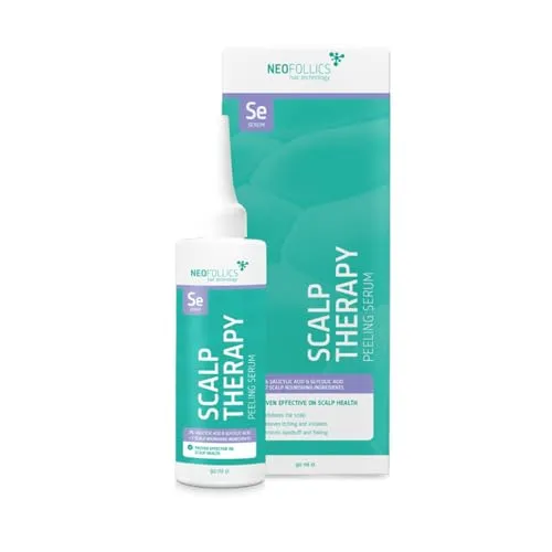 Neofollics Scalp Therapy Peeling Serum – 90 ml - Kopfhautbehandlungen, peelt sanft die Kopfhaut, lindert Juckreiz und bekämpft Schuppen für ein gesundes und frisches Kopfhautgefühl.