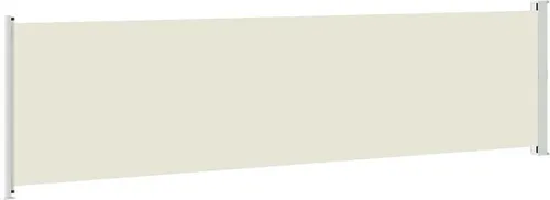 vidaXL Ausziehbare Seitenmarkise 600x160 cm - Creme - Markisen für Terrasse und Balkon, bieten Sichtschutz und UV-Schutz, aus robustem, wasserfestem Polyester mit automatischer Rückrollfunktion.