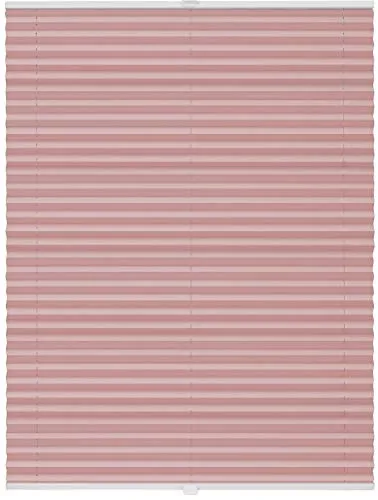 ondeco Plissee ohne Bohren mit Klemmträger, Sonnenschutz für Fenster innen, Jalousien Fenster ohne Bohren Blickdicht, Faltrollo Sichtschutz für Tür Fensterrahmen, Rollo Rosa 40x130 cm