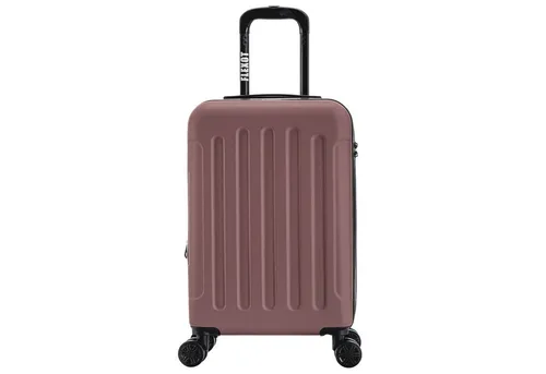 Flexot Hartschalen-Trolley F-3045 (Gr. M) – Erweiterbarer Handgepäck Koffer in Rosegold - Koffer, robuster ABS-Hartschalen-Trolley mit 4 wendigen 360° Rollen und Zahlenschloss für sicheres Reisen, ideal für Kurztrips.