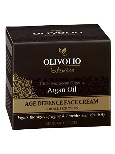 Olivolio botanics Antifalten Gesichtscreme mit 87% natürliche Inhaltsstoffe / 100% Bio Arganöl, Aloe Vera und Q10 für alle Hauttypen ink. reife Haut