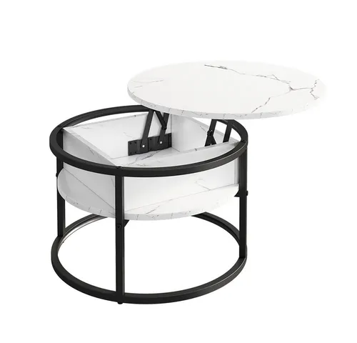 Vicco Couchtisch Marlo, Marmor Weiß, 57 x 57 cm von Vicco