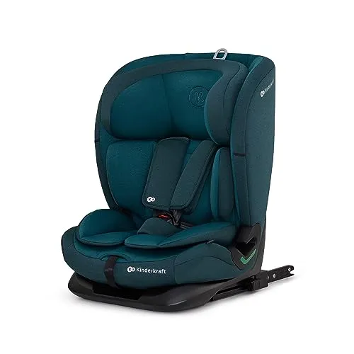 Kinderkraft Kindersitz ONETO3 i-Size harbor blue - i-Size Kindersitz für Kinder von 75 bis 150 cm, ausgestattet mit ISOFIX und TOP TETHER für einfache Montage. Er bietet optimalen Schutz durch das Side Protect System und eine verstellbare Kopfstütze für maximale Sicherheit.