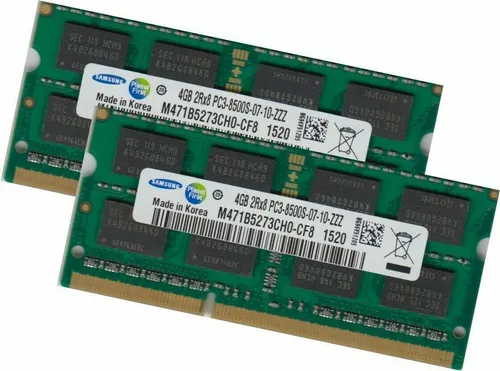 Produktbild Samsung 8Gb 2x 4Gb DDR3 1066 Mhz Ram für Apple MacBook + MB Pro, Imac, Mac Mini