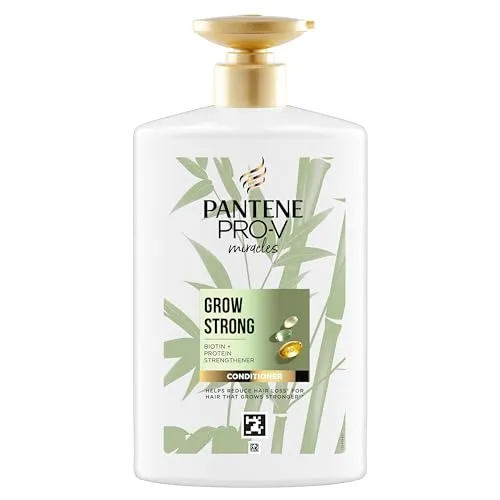 Produktbild Pantene Pro-V Grow Strong Pflegespülung mit Biotin und Proteinverstärker 1000ml Pumpspender. Pro-V Miracles Pflegespülung Hilft, Haarverlust durch Haarbruch zu Reduzieren. Für Trockenes Haar