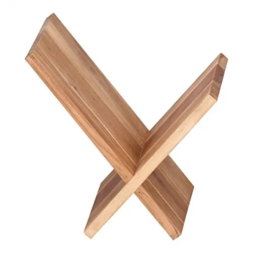 Wohnling Zeitungsständer WL1.591 aus Massivholz - Eleganter Zeitungsständer aus handgefertigtem Akazienholz, ideal zur stilvollen Aufbewahrung von Zeitschriften. Maße: 29 x 31 x 28 cm, ein Unikat für Ihr Zuhause.