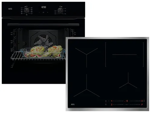 AEG Set Backofen BE1100B + Induktionskochfeld OIO64C00XB