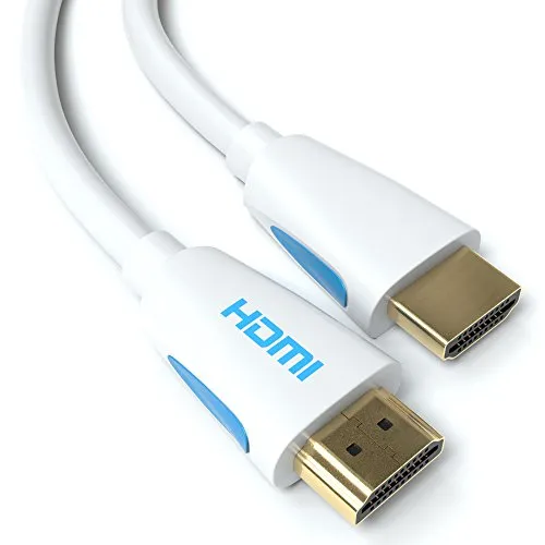 JAMEGA 1,5m HDMI-Kabel 2.0 Weiß Ultra-HD 4K@60Hz High-Speed Ethernet-Cable HDR ARC 3D 18Gbps kompatibel mit HDMI 2.0/1.4, PS5, PS4, PS3, XBOX Series S, Blu-Ray-Player, DVD, Soundbar, Monitor usw.