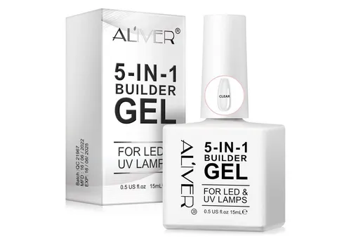 ALIVER Gel-Nagellack Nagelaufbau 5-in-1 Stärkendes Builder Nail Gel in 3 Farben