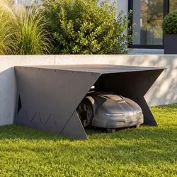 Mähroboter-Garage MCW-Q72 - Robuste Überdachung für Rasenroboter - Schützen Sie Ihren Mähroboter mit dieser stabilen Garage aus pulverbeschichtetem Stahl. Modernes Design und wetterfest für eine lange Lebensdauer im Außenbereich. Ideal für viele Mähroboter-Modelle.