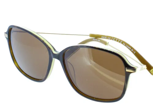 JETTE Sonnenbrille 8606 Col. 2 braun - Sonnenbrille mit UV-Schutz, sportlich-elegant in Braun/Gold, ideal für stilbewusste Outdoor-Aktivitäten.