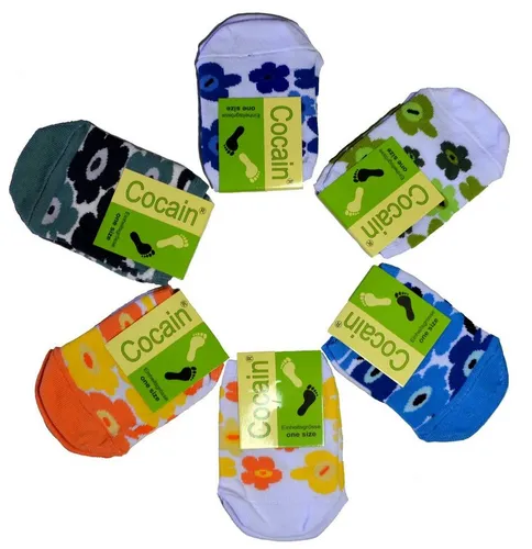 Cocain underwear Zehlinge Damen Füsslinge halbe Socken Zehling für fersenfreie Schuhe Baumwolle (6 Paar) gute Luftzirkulation