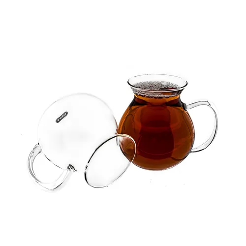 Elegante 6-tlg Teegläser 200 ml mit Henkel aus Borosilkatglas, Hitzebeständig 