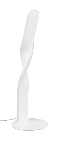 Elegante Tischleuchte Beistelllampe mit Schnurschalter, 40,5 cm - Moderne Tischleuchte aus weißem Metall, 10W LED mit 1070 Lumen, ideal für Lesen und Arbeiten, langlebig mit 25.000 Betriebsstunden.