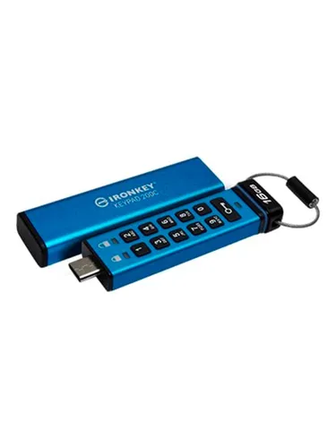 Kingston IronKey Keypad 200C - Sicherer USB-Stick mit 16 GB - USB-Sticks mit 256-Bit AES-Hardwareverschlüsselung, ideal für den sicheren Datentransfer und Schutz sensibler Informationen.