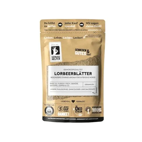 Bremer Gewürzhandel Lorbeerblätter, gemahlen, echter Lorbeer zum Kochen, ideal für Sauerkraut, 10 x 50g