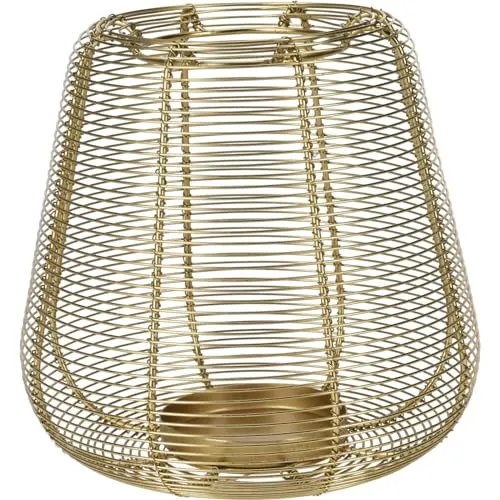 Home & Styling Teelichhalter aus Metall, golden, Ø 17,5 cm, Durchmesser (cm):21