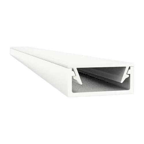 LED Aluminium Profil weiss A1 ink. klarer Abdeckung - Alu Profil für LED Streifen/Strips - Abmessung: 2000mm x 15mm x 7mm
