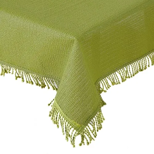 Tischdecke Gartentischdecke oval Weichschaum rutschfest Outdoor PVC wetterfest Terrasse Balkon (Grün, 140x180 cm oval)