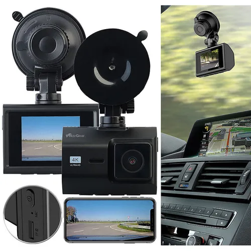 NavGear 4K-UHD-Dashcam mit GPS & WLAN - Dashcam mit Sony-Sensor, Nachtsicht und 140° Sichtfeld für optimale Sicherheit beim Fahren. Ideal für Aufnahmen bei Tag und Nacht.