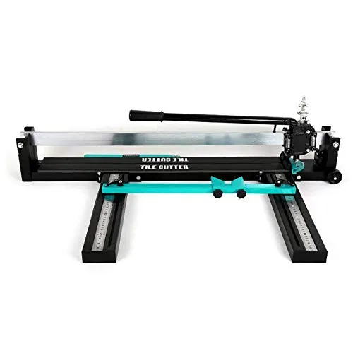 TOPWAY 800mm Manuelle Fliesenschneider Professioneller mit Einzelschiene und Laserführung, Stahlrahmen, zum Präzisionsschneiden von Porzellanfliesen Keramik 347702