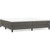 Dunkelgraues Bettgestell 200x200 cm aus Samt von vidaXL
