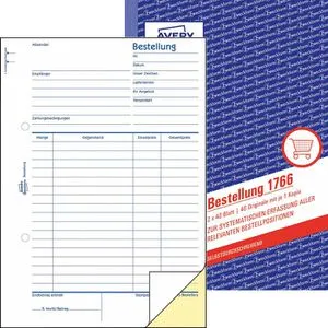 Avery Zweckform 1766 Bestellungen A5 2x40 Blatt