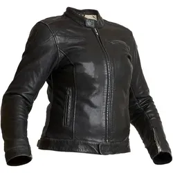 Halvarssons Leather Jacket Orsa Woman Black - Damen Motorradjacke aus hochwertigem Leder, Größe 46, bietet optimalen Schutz und Stil für passionierte Bikerinnen.