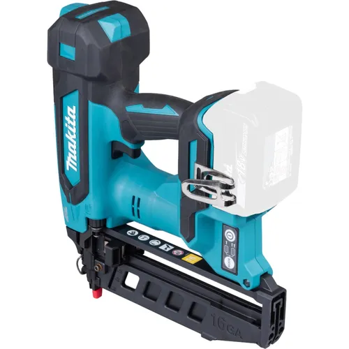 Makita DBN 601 RTJ Nagler 18 V mit 2x Akku 5 Ah - Akku-Nagelpistole für präzises Arbeiten, inklusive 2 leistungsstarker 5 Ah Akkus und Ladegerät, ideal für Profi-Handwerker und DIY-Projekte.